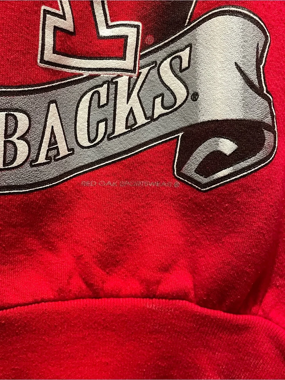 Vintage Arkansas Razorbacks Jerzees Sweatshirt Size L Made In U.S.A.